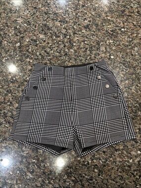 Free Haven Women's Sailor Shorts Houndstooth S High Rise Pockets Button